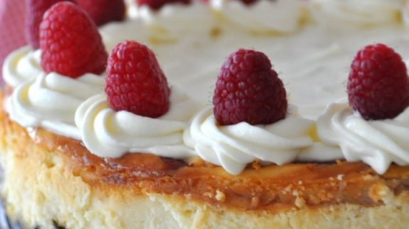 White Chocolate Raspberry Cheesecake